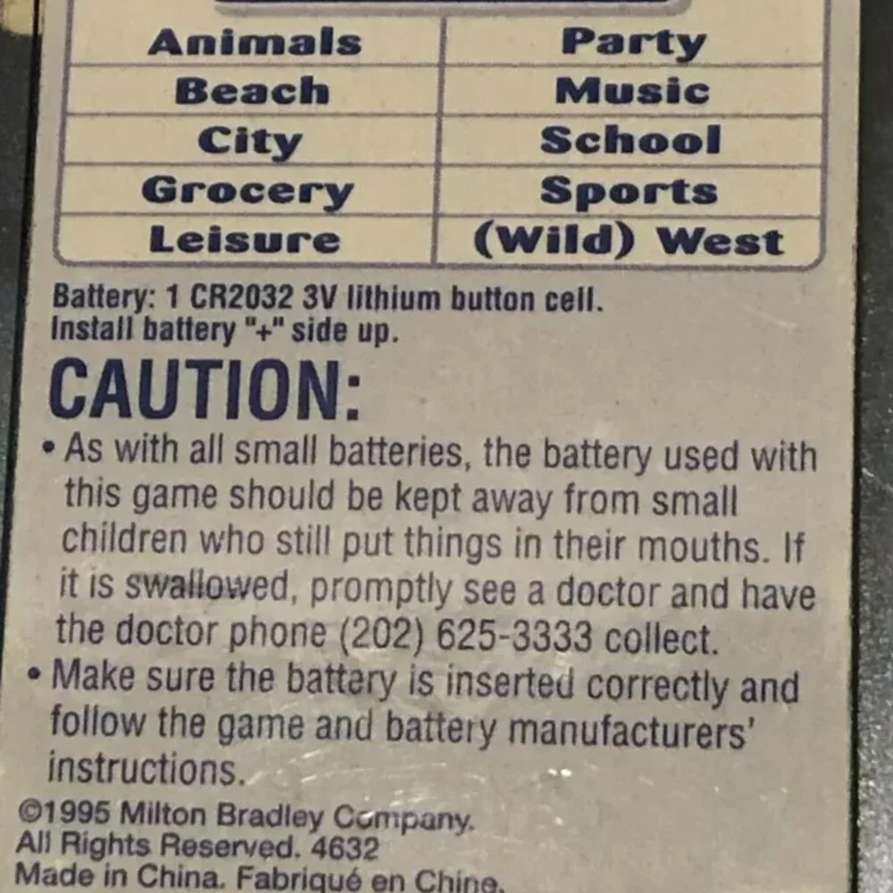 Hangman Electronic Handheld Game 1995 Milton Bradley, Tested Works